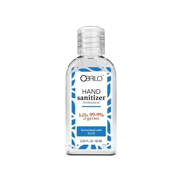 Obrilo Hand Sanitizer Gel,  Kill 99.99% germs, Alcohol 75% - 2oz(60ml)